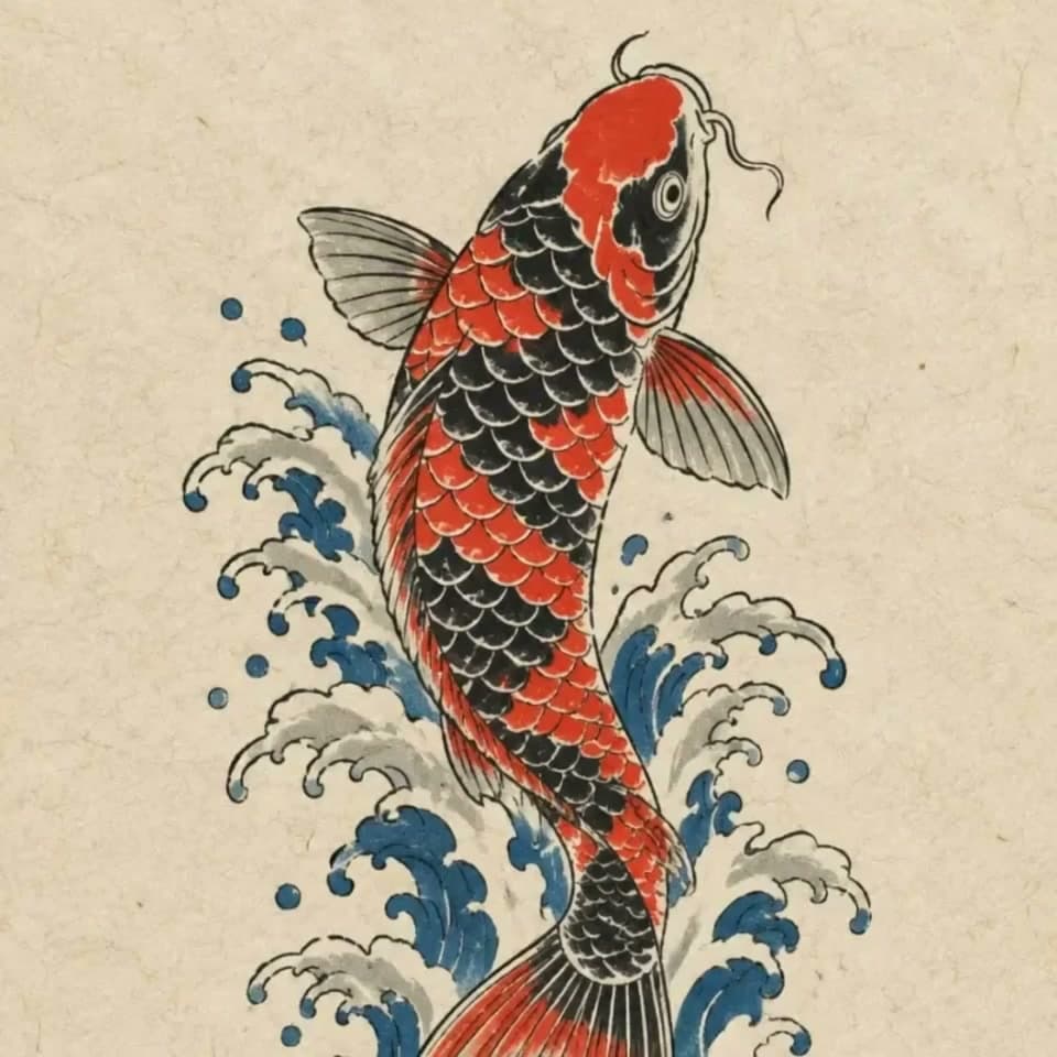 Showreel: the koi motif swimming upstream